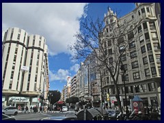 Carrer de Colon with a branch of El Corte Ingles opposite the station